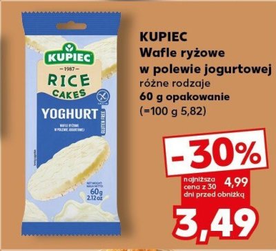 Waffle ryżowe w polewie jogurtowej różne rodzaje promocja w Kaufland