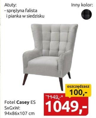 Fotel Casey ES promocja w Black Red White