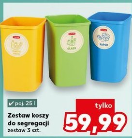 Zestaw koszy do segregacji 3 x 25 l promocja