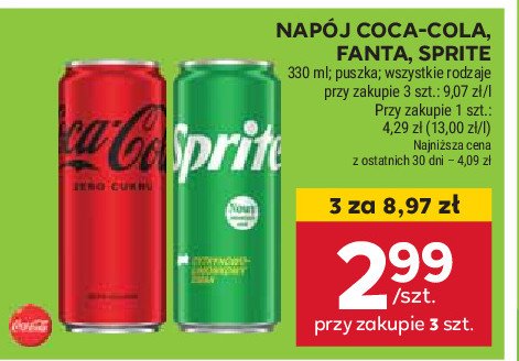 Napój Coca-cola zero promocja w Stokrotka