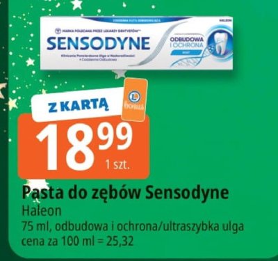 Pasta do zębów Sensodyne Fabrion 75 ml odbudowa i ochrona/ultrazybka ulga promocja w Leclerc