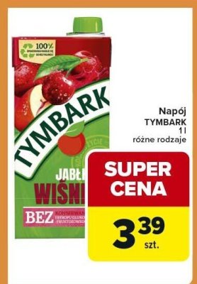 Napój TYMBARK różne rodzaje promocja w Carrefour Express