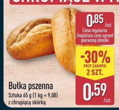 Bułka pszenna z chrupiącą skórką promocja w Aldi