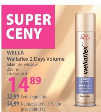 Lakier WELLA Wellaflex 2 Days Volume do włosów promocja w Hebe