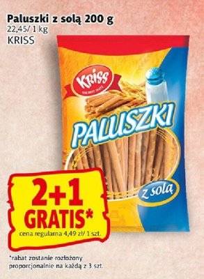 Paluszki z solą Kriss 200 g promocja w Prim Market