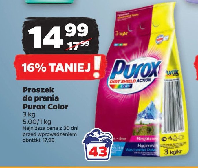 Proszek do prania kolor Purox promocja