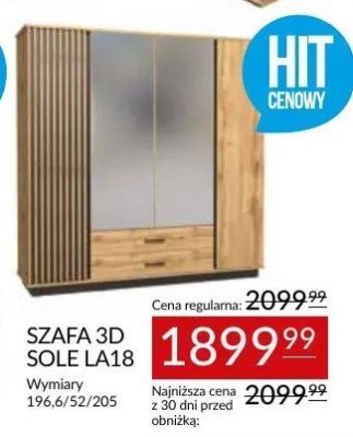 SZAFA 3D SOLE LA18 promocja w Abra Meble