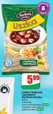 Uszka z kapustą i grzybami Kuchnia Smaku promocja w Dino