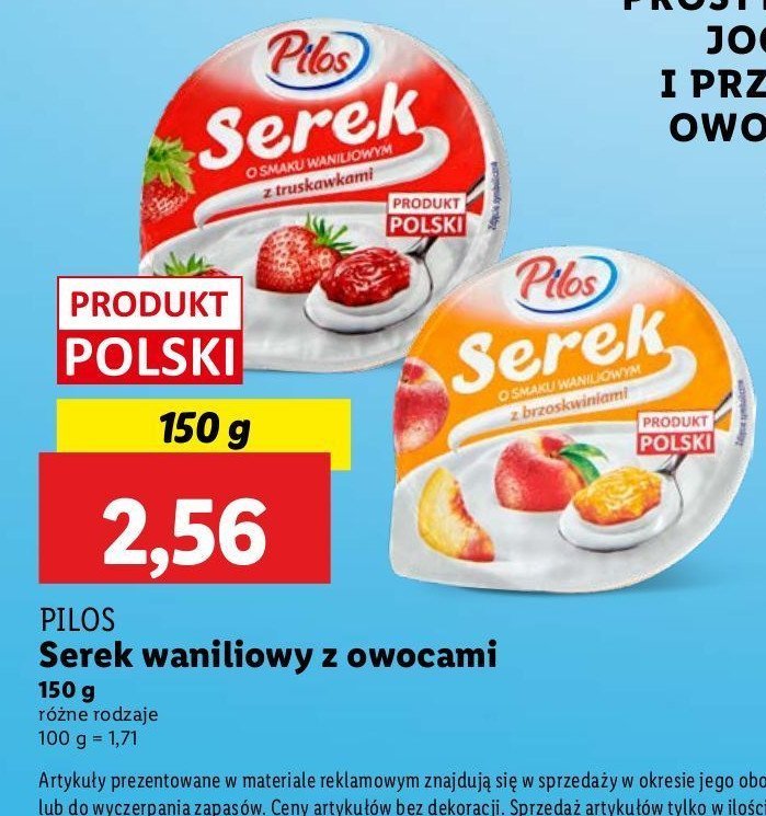 Serek z brzoskwiniami Pilos promocja