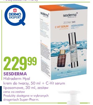 Krem facial cream + liposomal serum SESDERMA HIDRADERM + C-VIT promocja