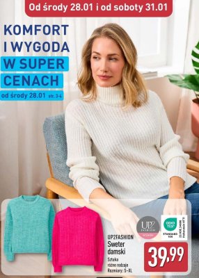 Sweter damski różne rodzaje rozmiary S-XL promocja w Aldi