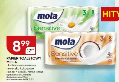 Papier toaletowy Mola, balsam rumiankowy, mleczko kokosowe promocja w Chata Polska