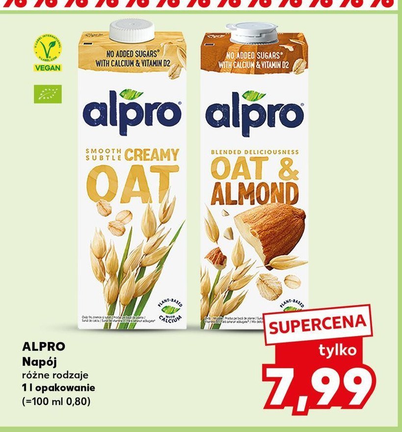 Napój owsiano-migdałowy Alpro promocja