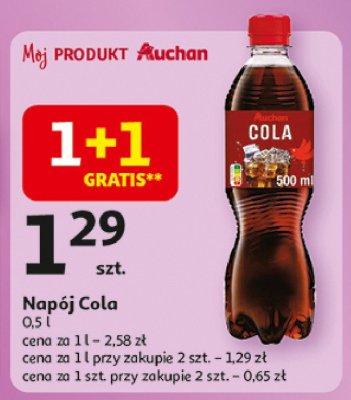 Nap贸j cola Auchan r贸偶norodne (logo czerwone) promocja