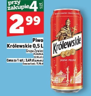 Piwo Królewskie 0,5l promocja w TOPAZ