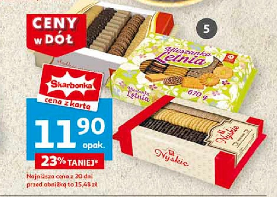 Ciastka mieszanka firmowa Cukry nyskie promocja w Auchan