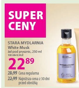 Żel pod prysznic white musk Stara mydlarnia promocja w Hebe