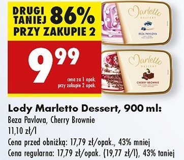 Lody beza pavlova Marletto promocja