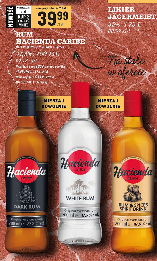 Rum Hacienda caribe white rum promocja
