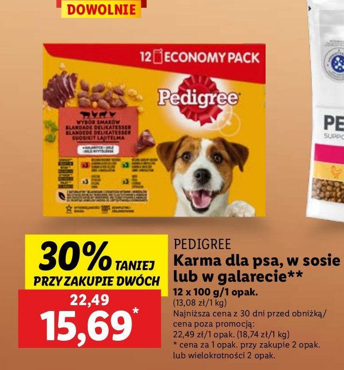 Karma dla psa mix różnych mięs Pedigree promocja