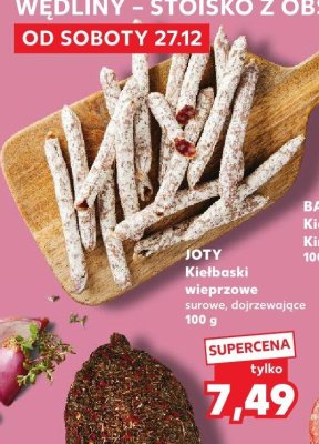 Kiełbaski wieprzowe, surowe, dojrzewające promocja w Kaufland