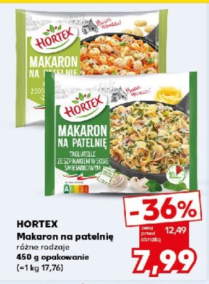 Makaron na patelni臋 tagliatelle z sosem szpinakowym Hortex promocja