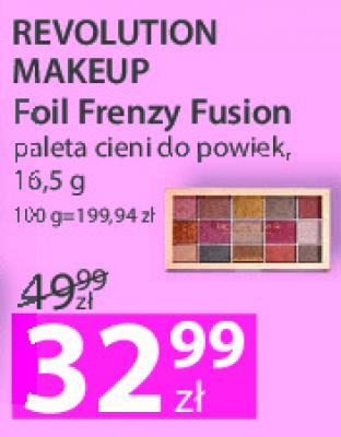 Paletka cieni foil frenzy fusion Makeup revolution Revolution make-up promocja