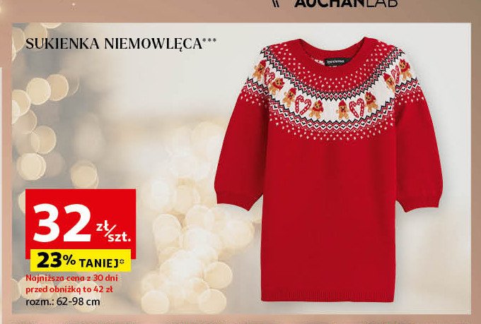 Sukienka niemowlęca 62-98 Auchan inextenso promocja