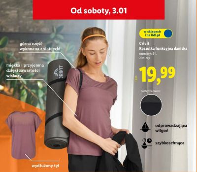 Koszulka funkcyjna damska promocja w Lidl