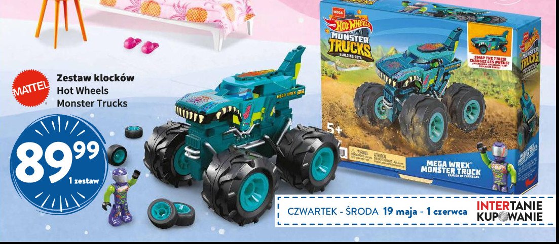 Klocki hot wheels monster truck Mattel promocje