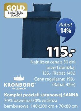 Komplet pościeli satynowej SANNA 140x200 cm + 70x80 cm promocja w Jysk