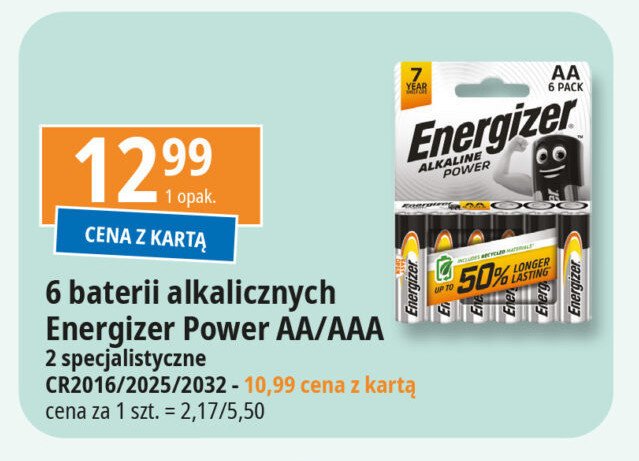 Baterie alkaliczne aa Energizer promocja w Leclerc