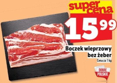 Mięso Boczek wieprzowy bez żeber promocja w TOPAZ
