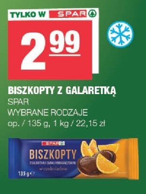 Biszkopty z galaretką SPAR wybrane rodzaje promocja w SPAR