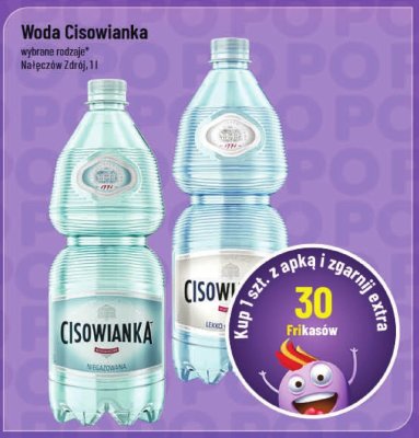 Woda wybrane rodzaje Cisowianka promocja w POLOmarket