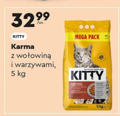 Karma z wołowiną i warzywami, 5 kg KITTY promocja w Biedronka