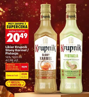 Likier Krupnik Słony Karmel  promocja w Biedronka
