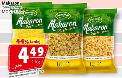 Makaron różne rodzaje MONDELLO promocja w Prim Market