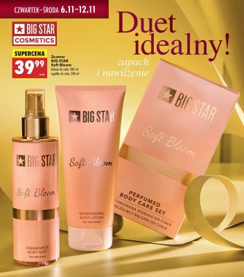 Zestaw kosmetyków BIG STAR Soft Bloom balsam do ciała 200ml + mgiełka do ciała 200ml promocja w Biedronka