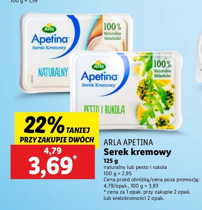 Serek pesto i rukola Arla apetina promocja