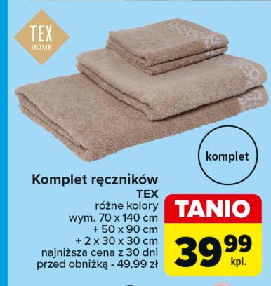 Komplet ręczników Tex promocja