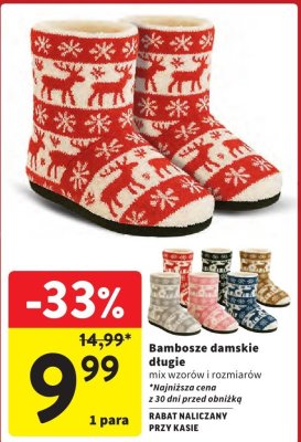 Bambosze damskie długie promocja w Intermarche