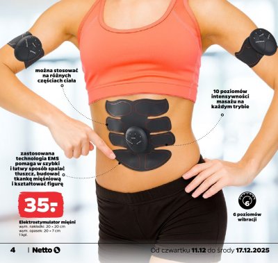 Elektrostymulator mięśni promocja w Netto