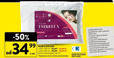 Kołdra Estrella 220 x 200 cm promocja w Intermarche