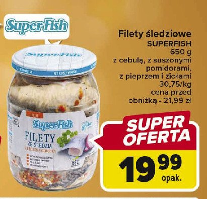 Filety śledziowe z pieprzem i ziołami Superfish promocja