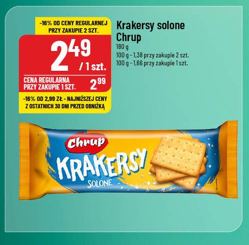 Krakersy solone Chrup promocja