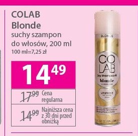 Szampon suchy blonde Colab promocja