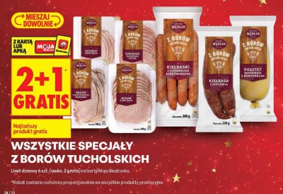 Wszystkie specjały z Borów Tucholskich 2+1 gratis promocja w Biedronka