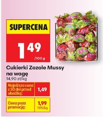 Cukierki Zozole Mussy promocja w Biedronka