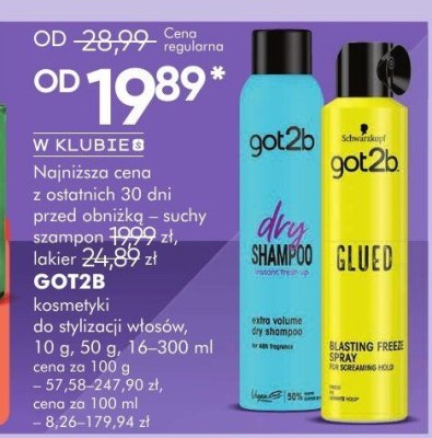 Kosmetyki do stylizacji włosów GOT2B promocja w Super-Pharm